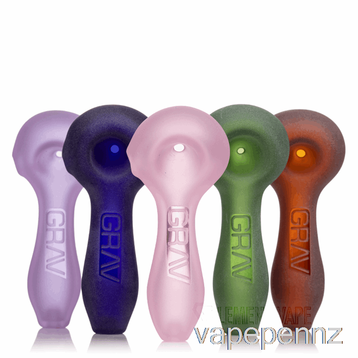 GRAV Sandblasted Spoon Smoke Grey VAPE NZ